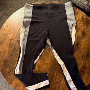 Athleta Black Crest Colorblock Tights